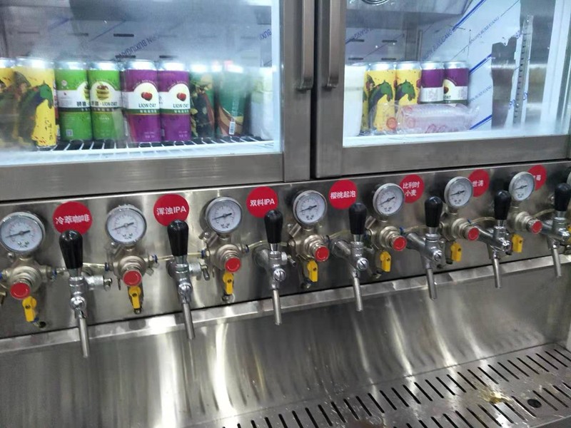Beer Dispenser-Keg Beer Cooler-Refrigerator-with 8 Tap-Towers.jpg